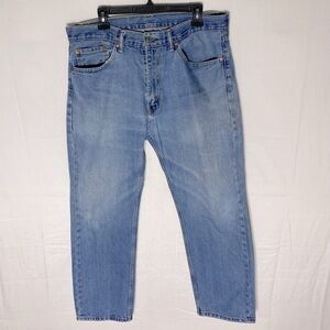 Levi’s 505 Classic Light Wash Denim Regular Fit Blue Jeans 36